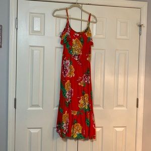 Tropical print sundress
